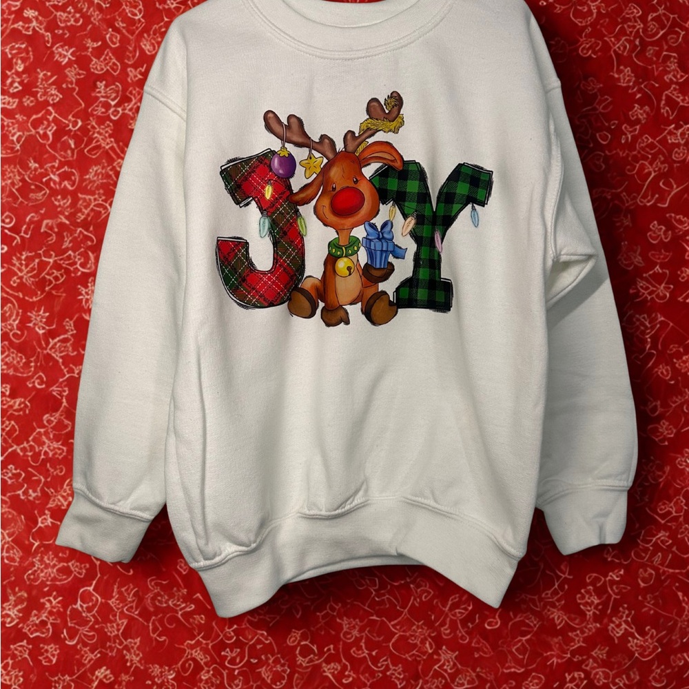 Festive Reindeer Joy Sweatshirt - Kids XS
